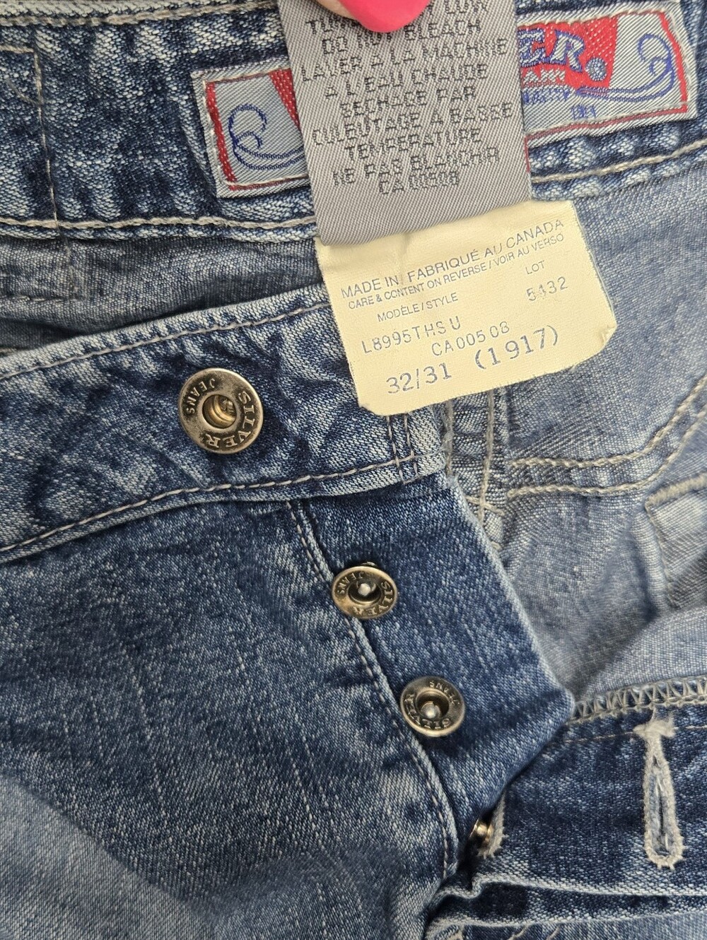 SILVER Jeans Button Fly‎ Vintage Y2K  Medium Wash